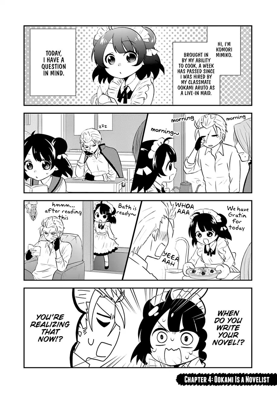 Yajuu Sensei No Maid-San - Vol.1 Chapter 4: Ookami Is A Novelist