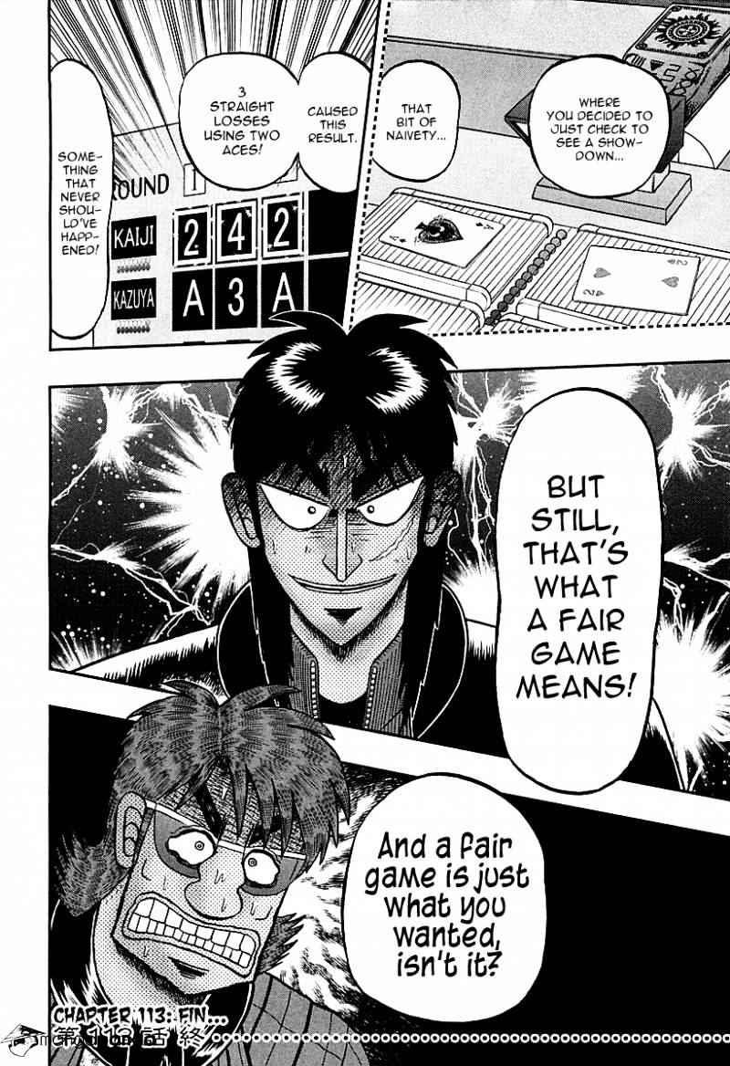 Tobaku Datenroku Kaiji: Kazuyahen - Chapter 113