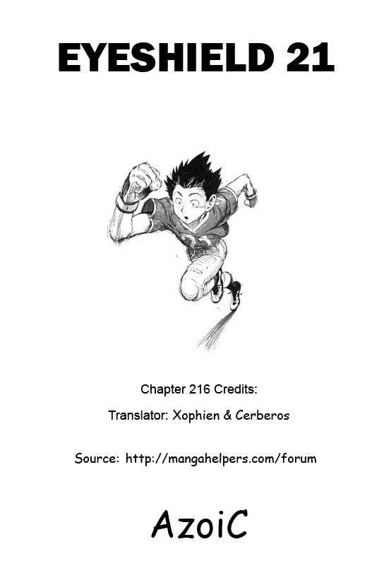 Eyeshield 21 - Chapter 216 : The Highest Peak Everest