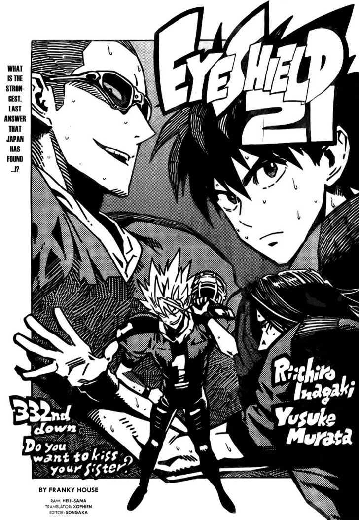 Eyeshield 21 - Chapter 332 : Do You Want To Kiss Your Sister?