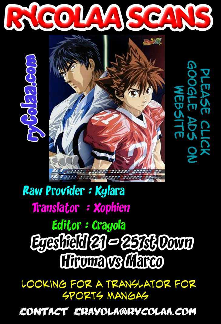 Eyeshield 21 - Chapter 257 : Hiruma Vs. Marco