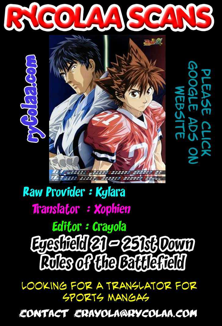 Eyeshield 21 - Chapter 251 : Rules Of The Battlefield