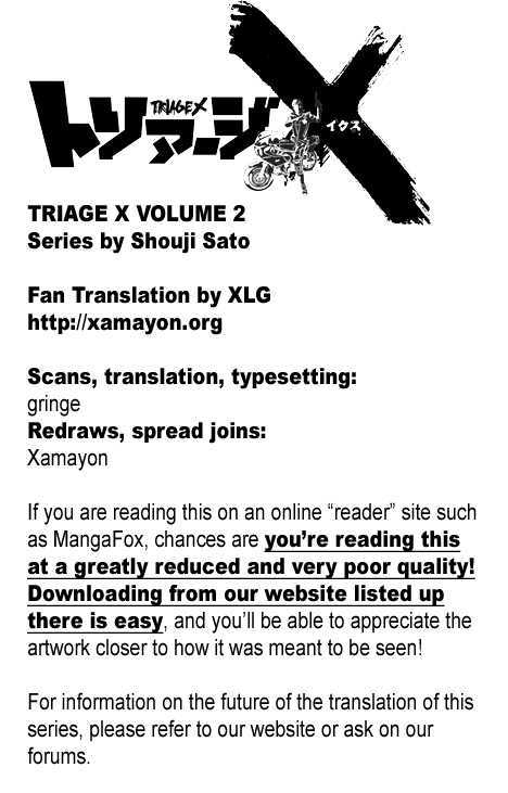 Triage X - Vol.2 Chapter 8 : Surgical Strike V - Unmovable Killer