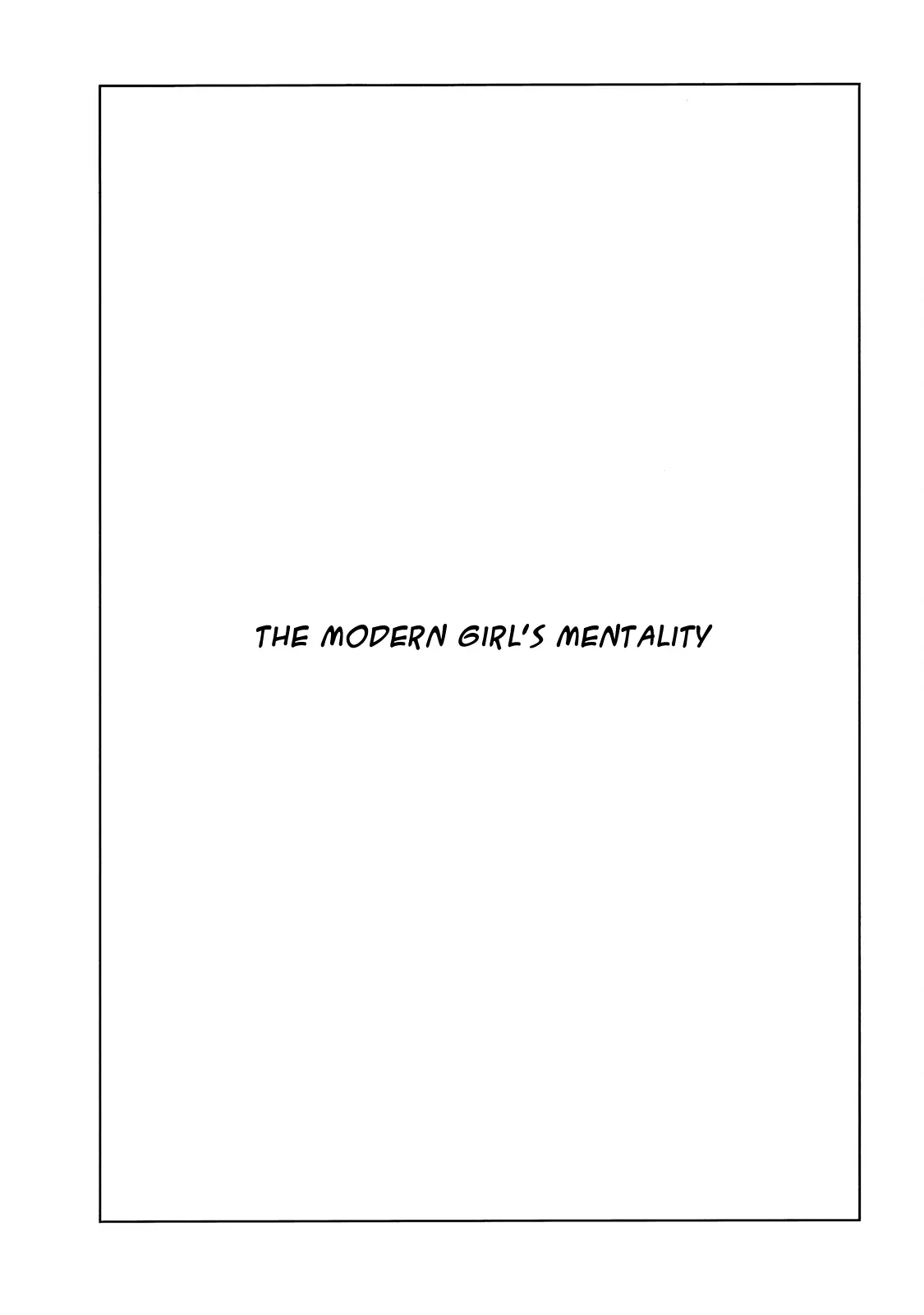 Tomboy Banzai - Vol.1 Chapter 8: The Modern Girl's Mentality