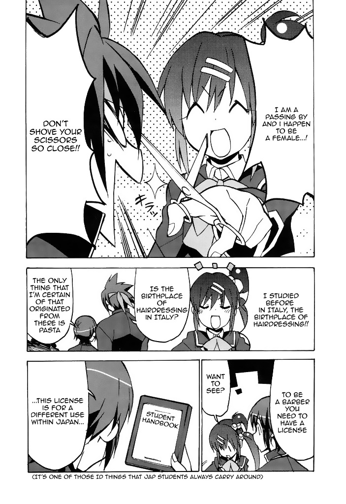 Little Busters! The 4-Koma - Chapter 38 : The Female Barber That S Radiating Charm, Haruka Buongiorno