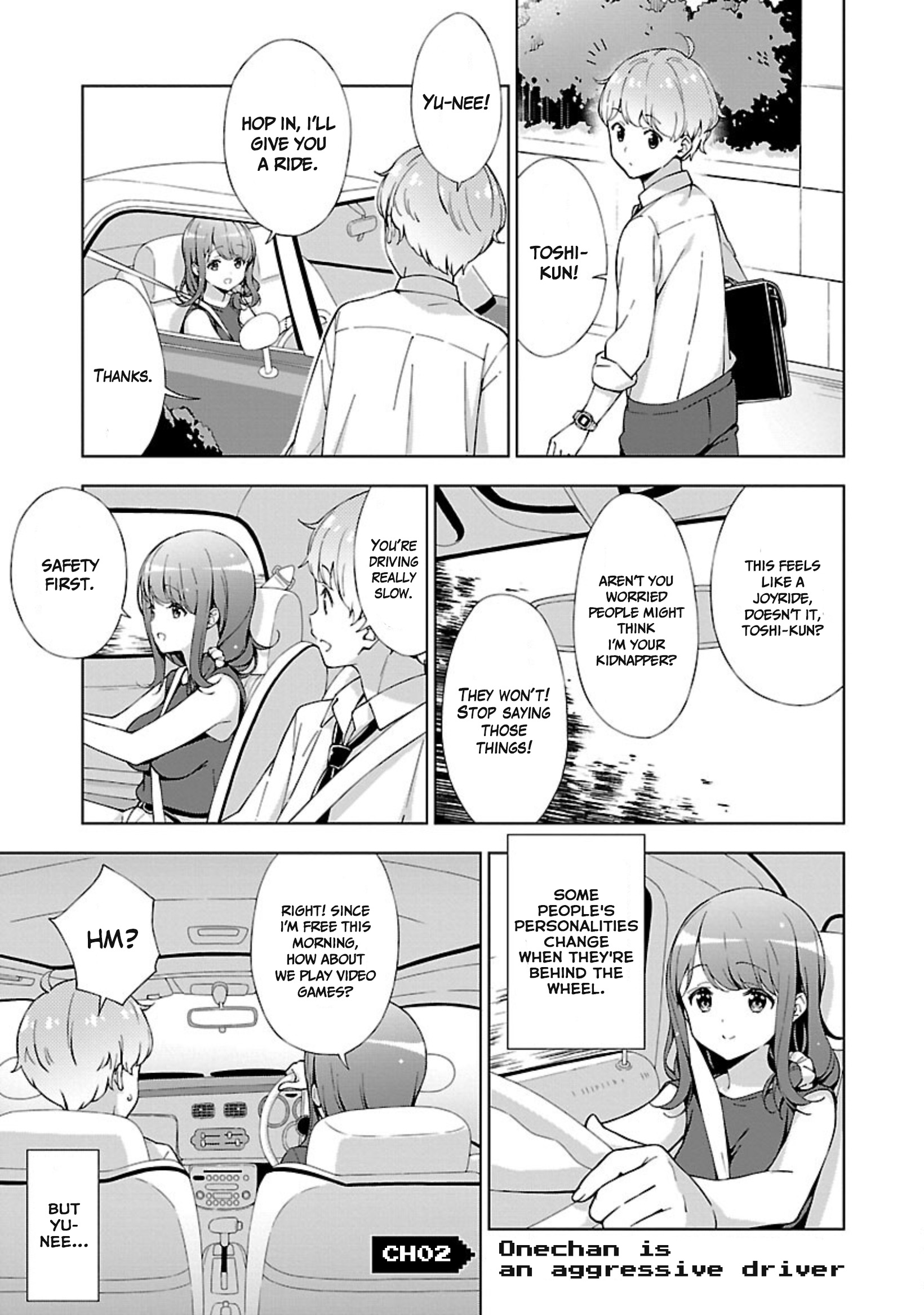 Onee-Chan Wa Game O Suruto Hito Ga Kawaru Onee-Chan - Vol.1 Chapter 2: Onechan Is An Aggressive Driver