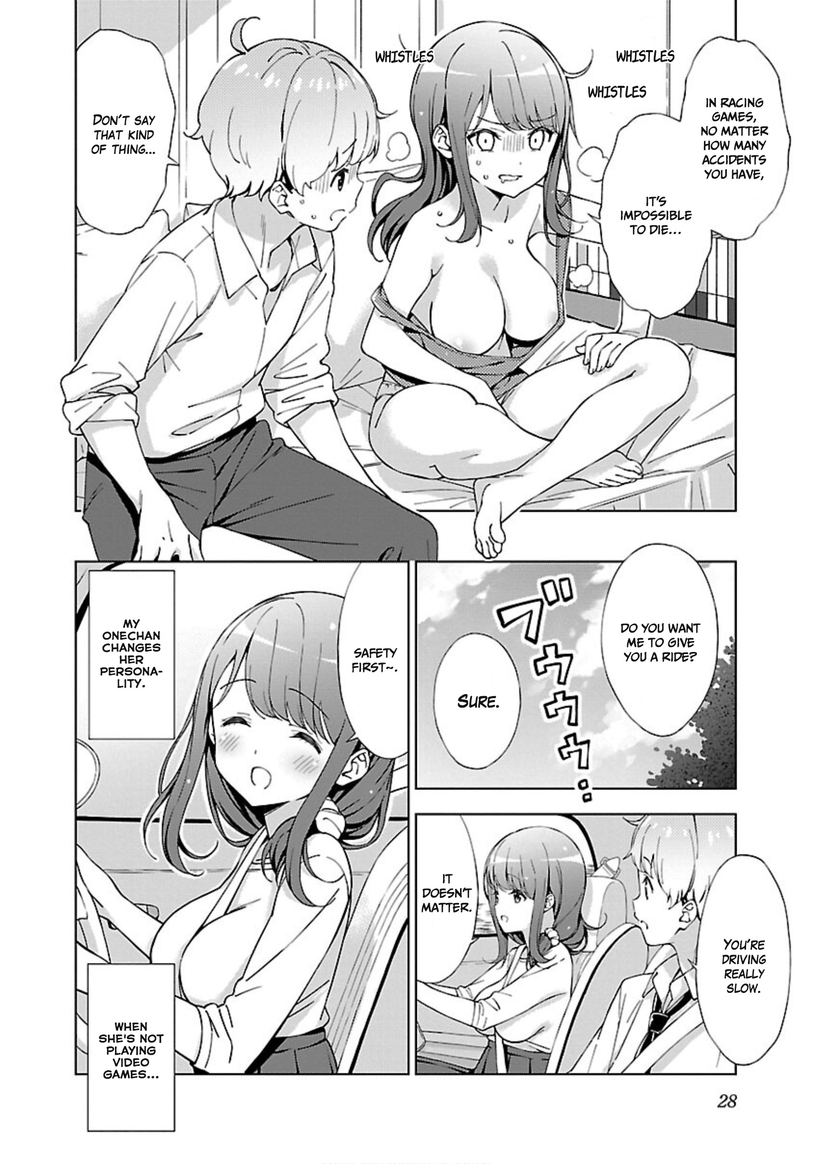 Onee-Chan Wa Game O Suruto Hito Ga Kawaru Onee-Chan - Vol.1 Chapter 2: Onechan Is An Aggressive Driver