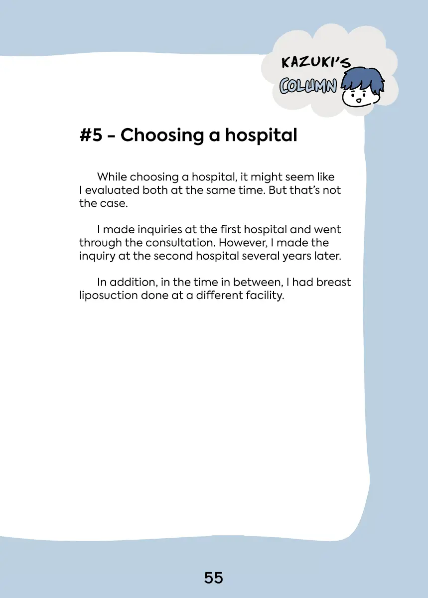 Onna No Karada Ga Iya Nano De Mune O Torimashita - Vol.1 Chapter 2: Choosing A Hospital