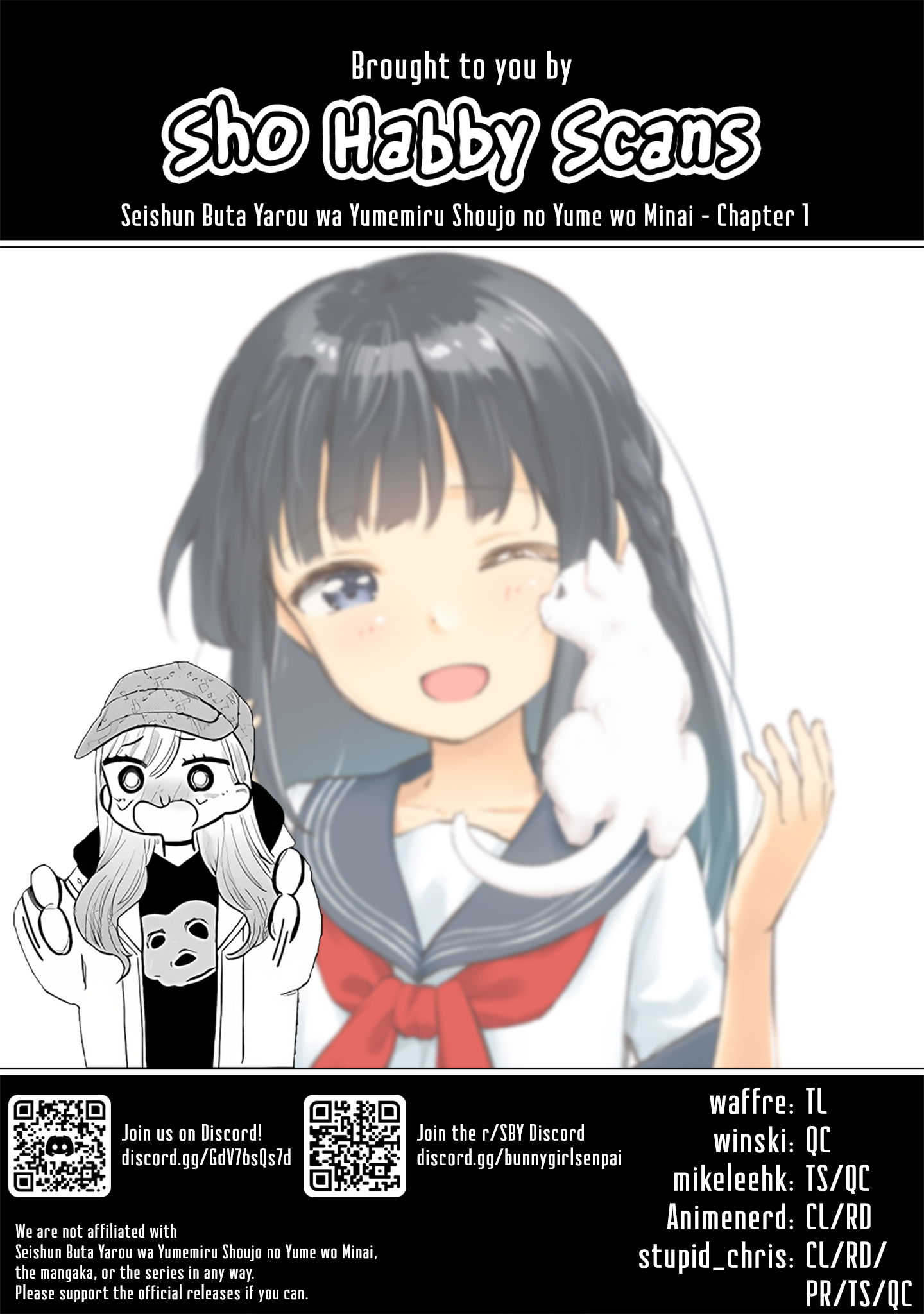 Seishun Buta Yarou Wa Yumemiru Shoujo No Yume Wo Minai - Chapter 1