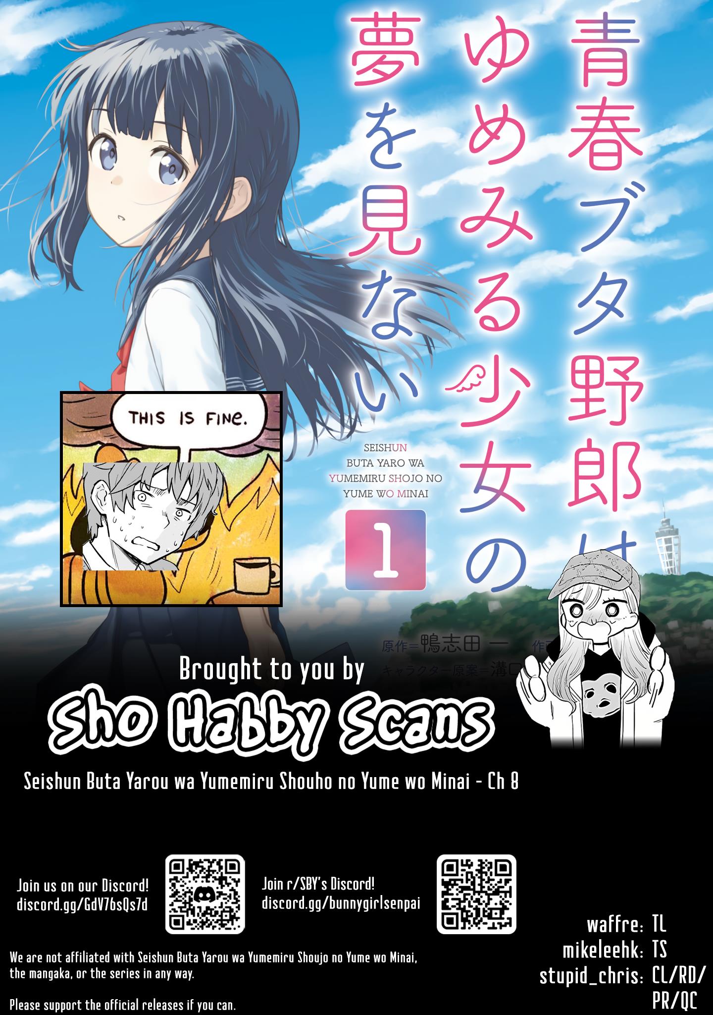 Seishun Buta Yarou Wa Yumemiru Shoujo No Yume Wo Minai - Chapter 8