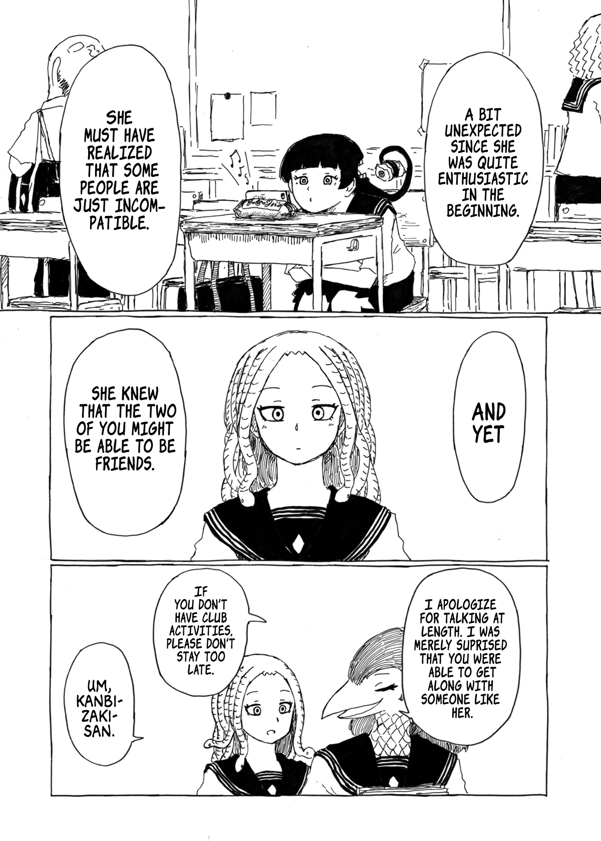 Medusa And Futakuchi-Chan - Vol.1 Chapter 9: Amabie Class Rep