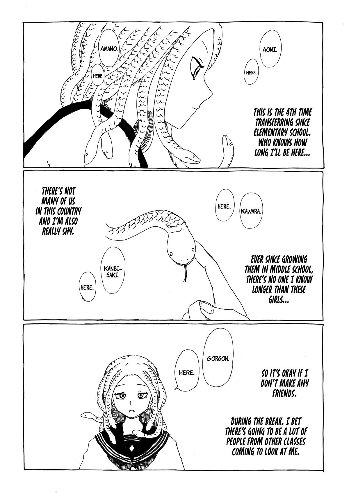 Medusa And Futakuchi-Chan - Vol.1 Chapter 1: Transfer Student