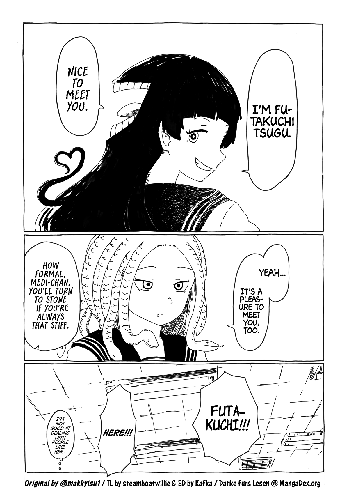 Medusa And Futakuchi-Chan - Vol.1 Chapter 1: Transfer Student