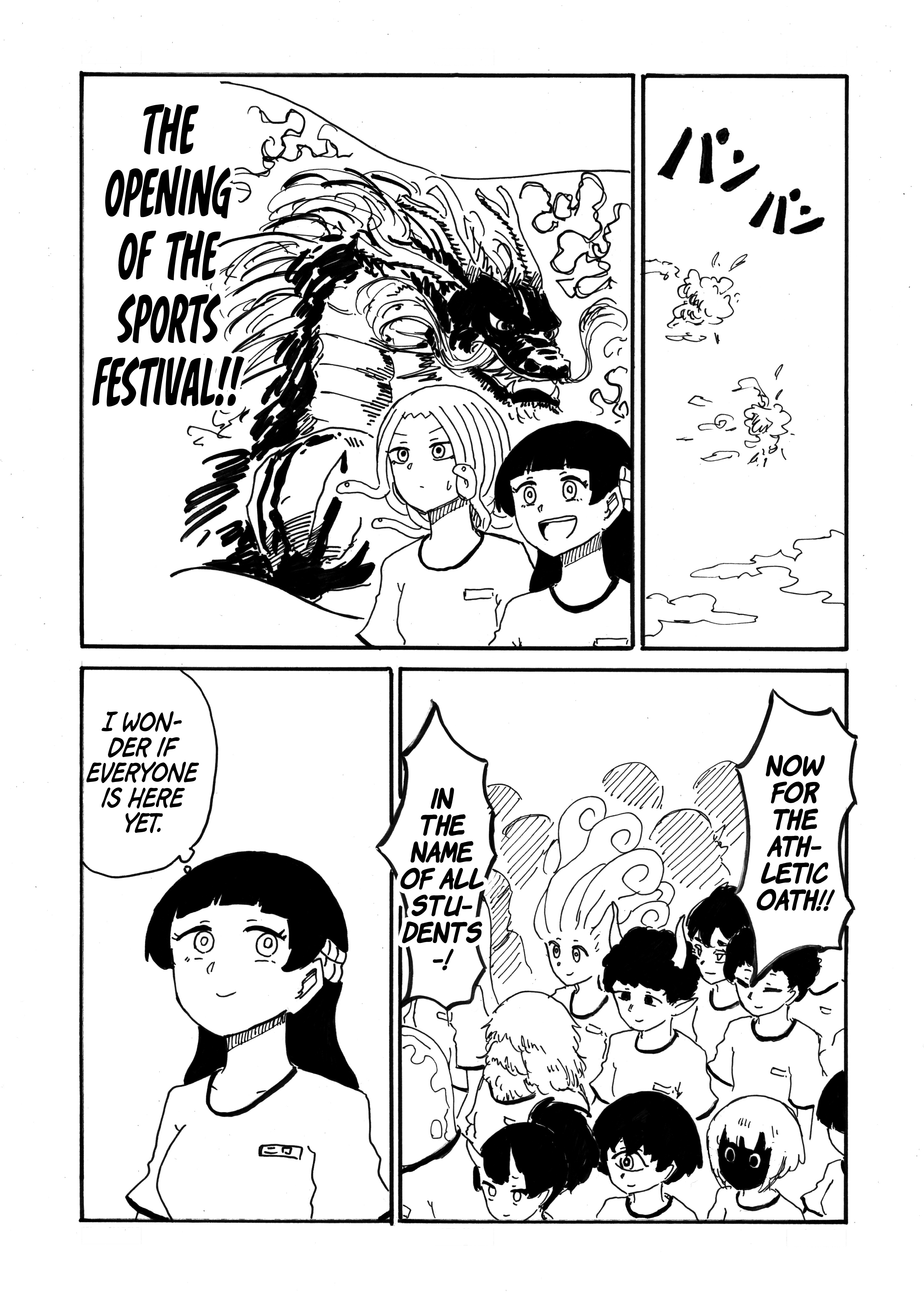 Medusa And Futakuchi-Chan - Vol.3 Chapter 61: The Opening Of The Sports Festival, And Dads