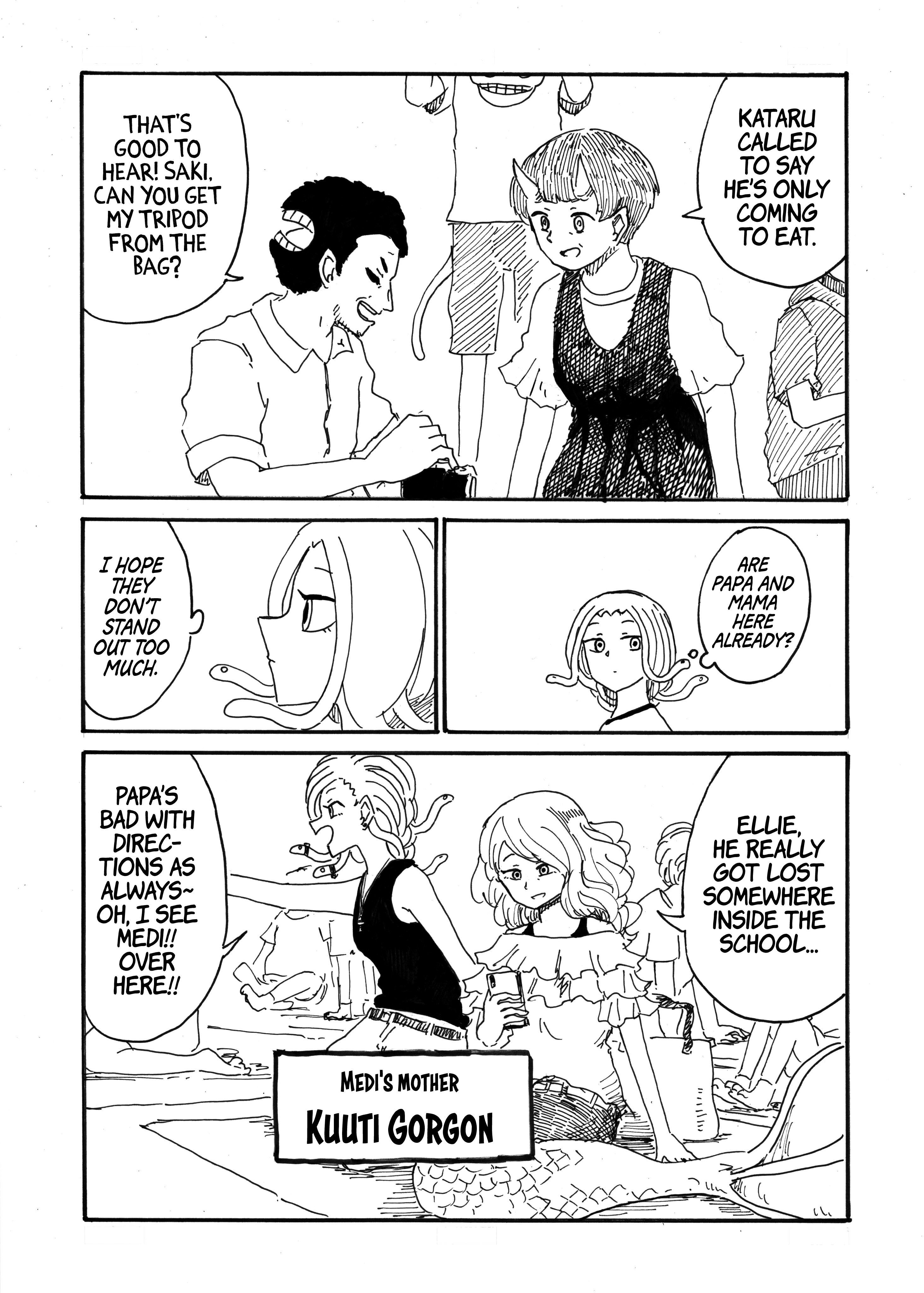 Medusa And Futakuchi-Chan - Vol.3 Chapter 61: The Opening Of The Sports Festival, And Dads