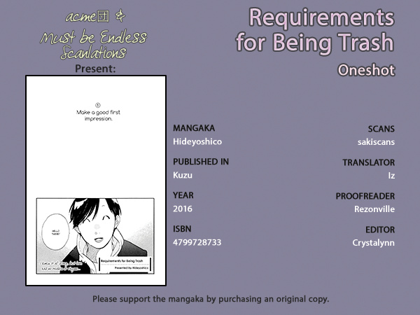 Gakuen Tengoku - Sore Wa Koi Desu Koizumi-Kun - Vol.1 Chapter 3: Requirements For Being Trash