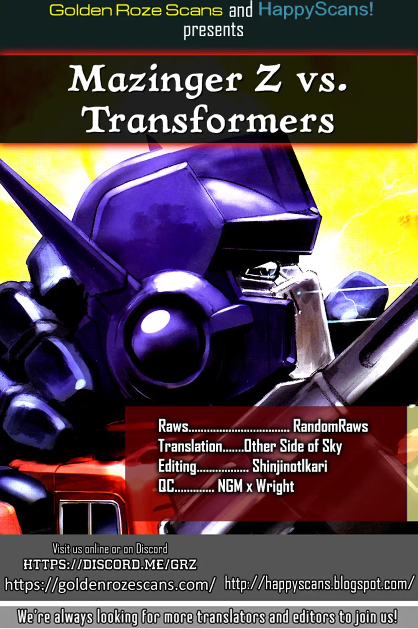 Mazinger Z Vs. Transformers - Chapter 1: Prologue (By Kinutani Yuu)