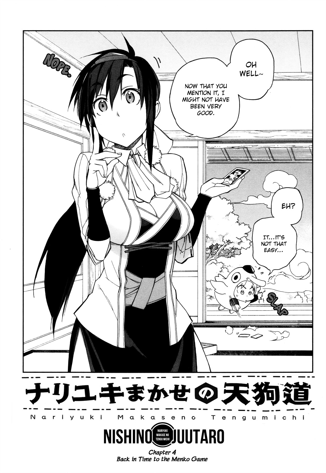 Nariyuki Makase No Tengu Michi - Vol.1 Chapter 4 : Back In Time To The Menko Game