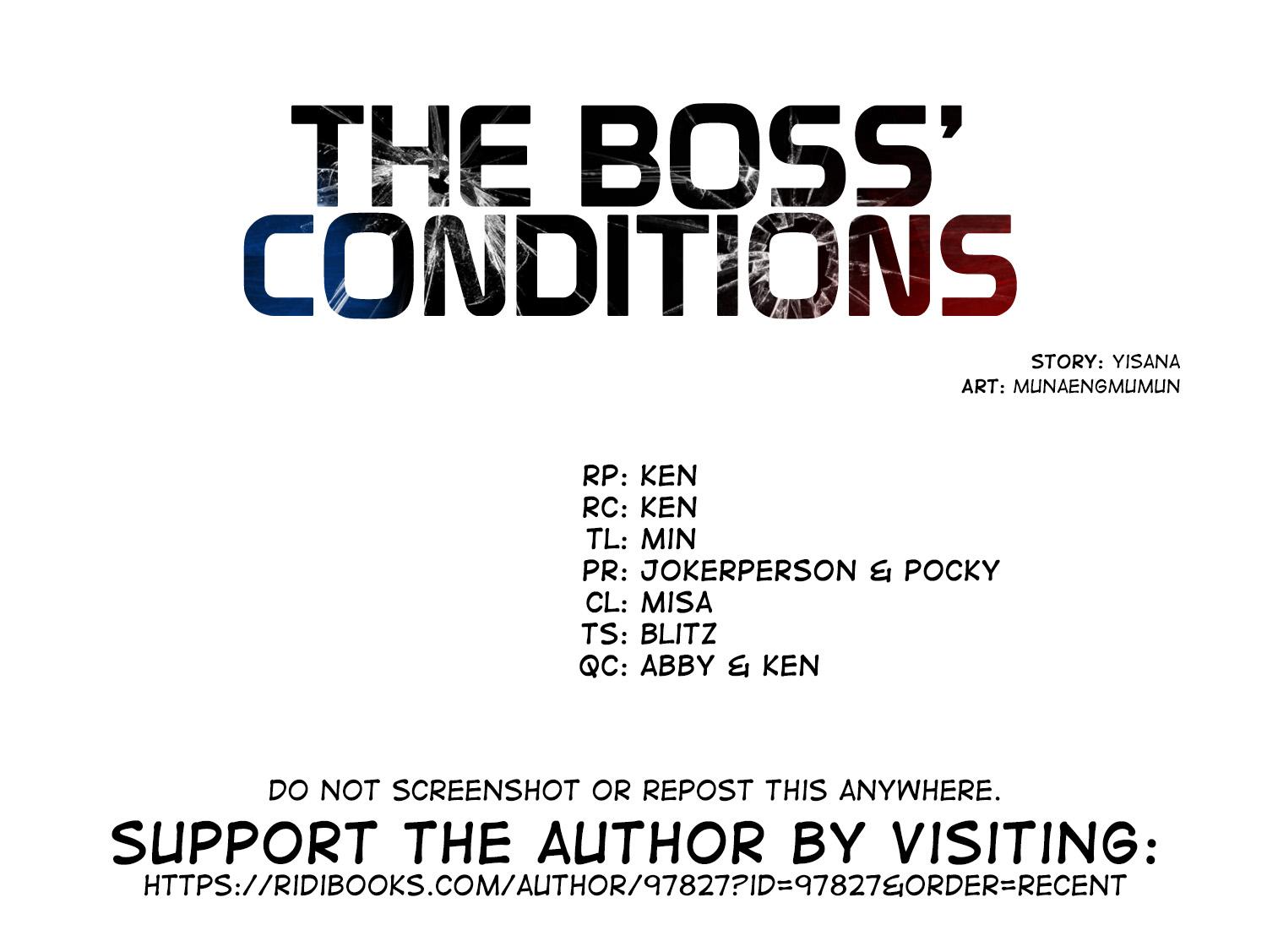 The Boss’ Conditions - Chapter 2