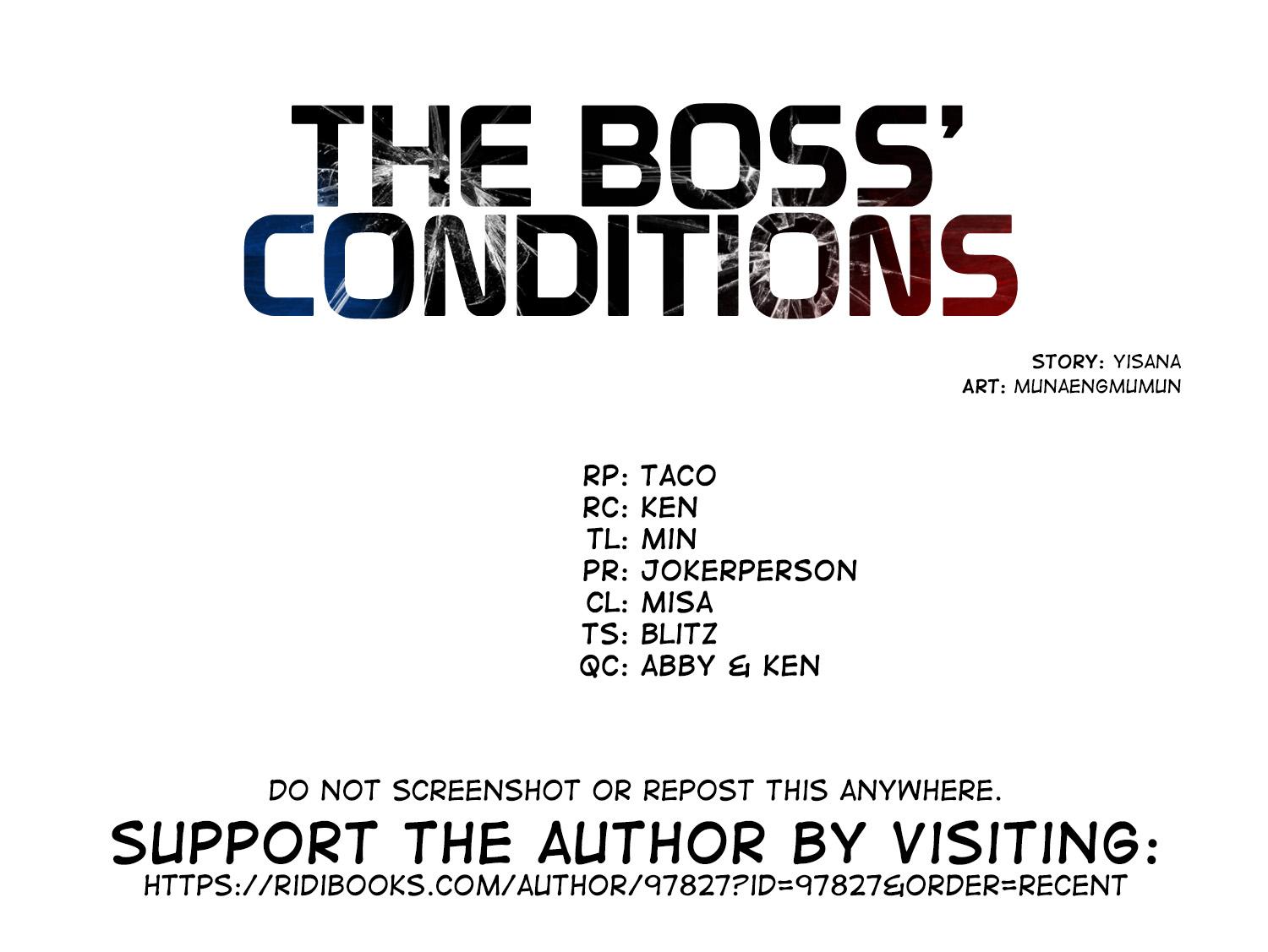 The Boss’ Conditions - Chapter 4