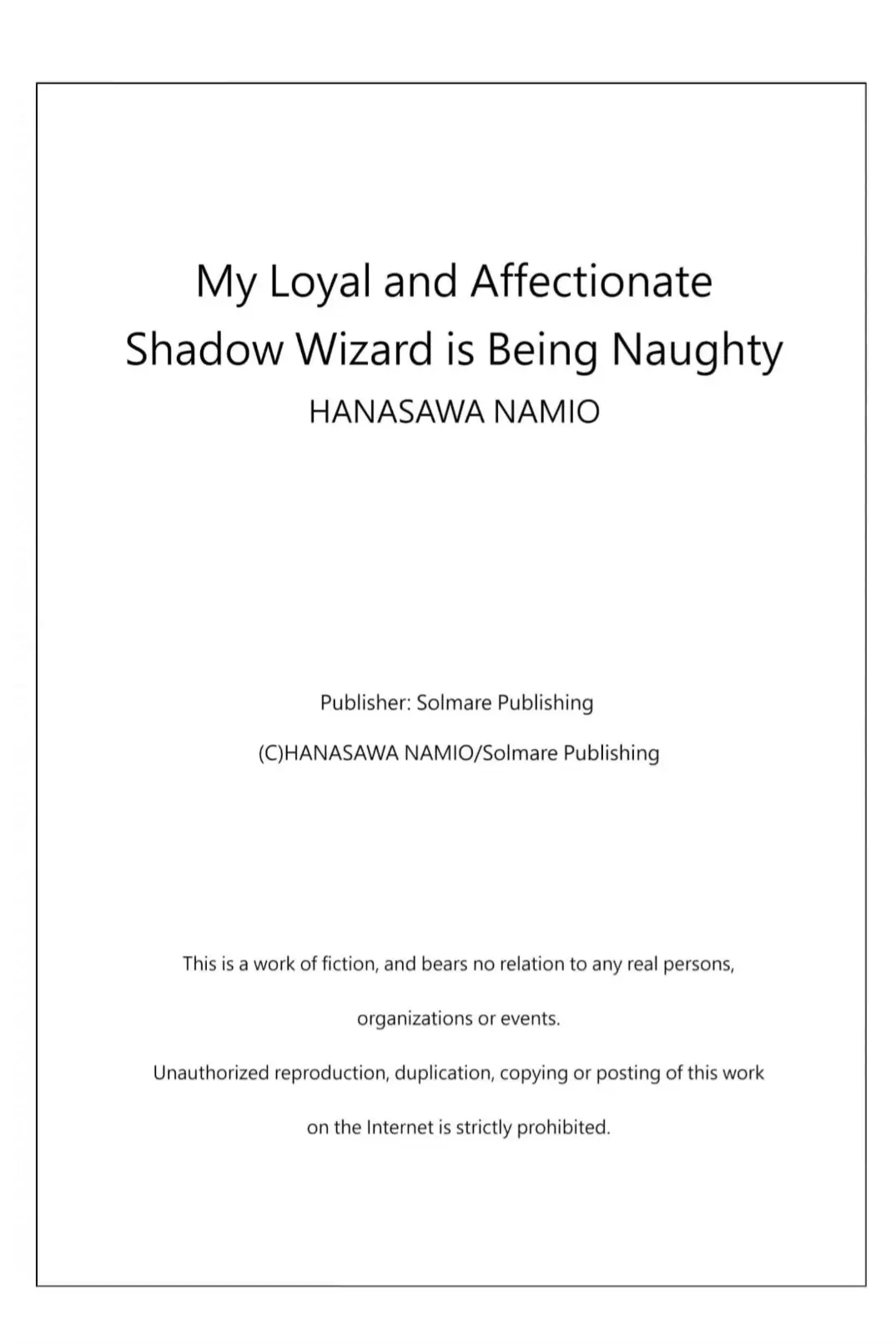 My Loyal And Affectionate Shadow Wizard Is Being Naughty - Chapter 1