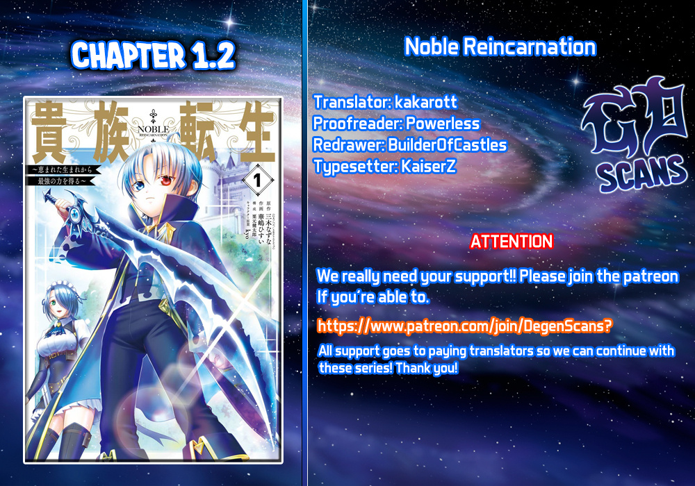 Noble Reincarnation ~Blessed With The Strongest Power From Birth~ - Vol.1 Chapter 1.2