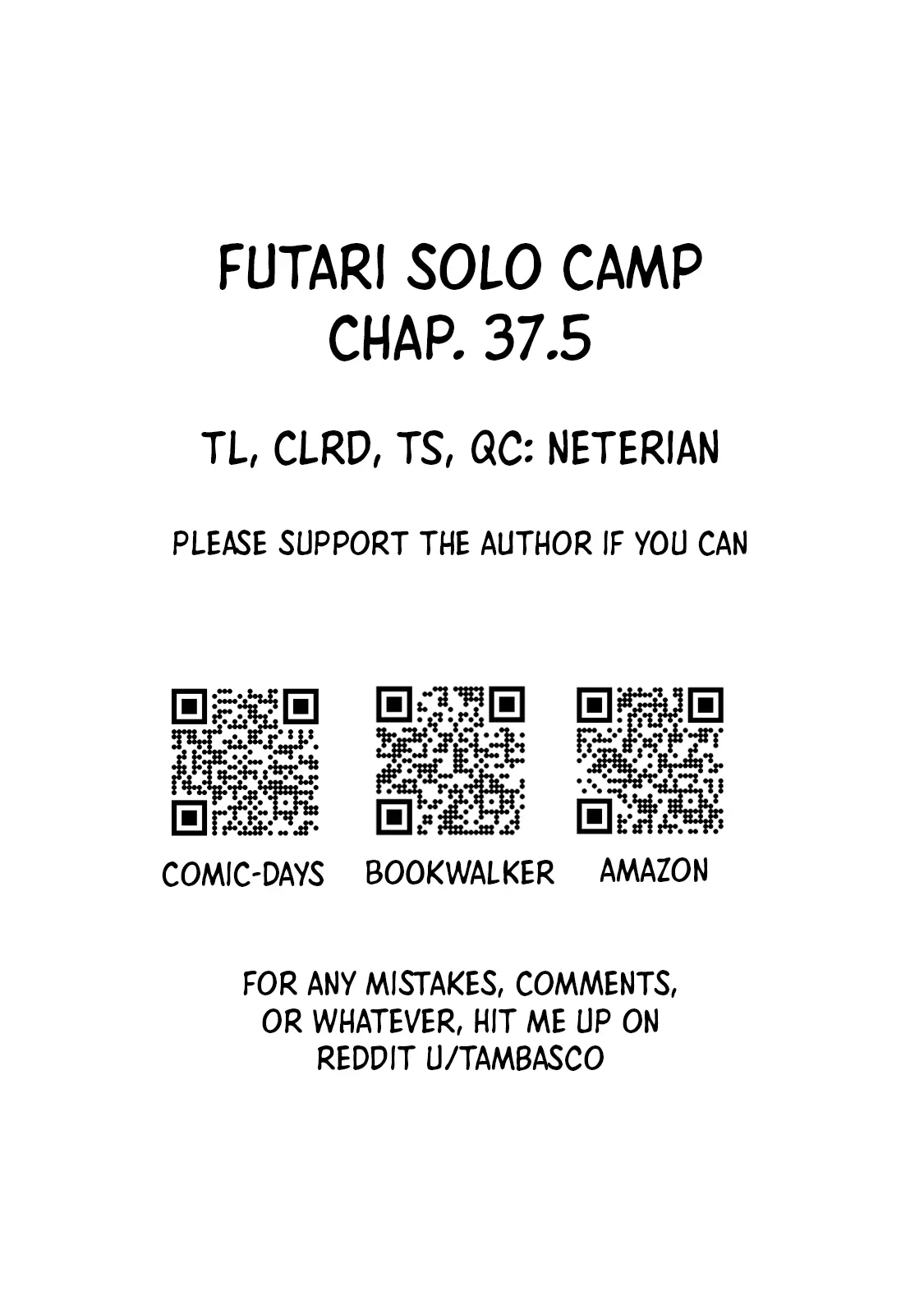 Futari Solo Camp - Vol.6 Chapter 37.5: Volume 6 Omake