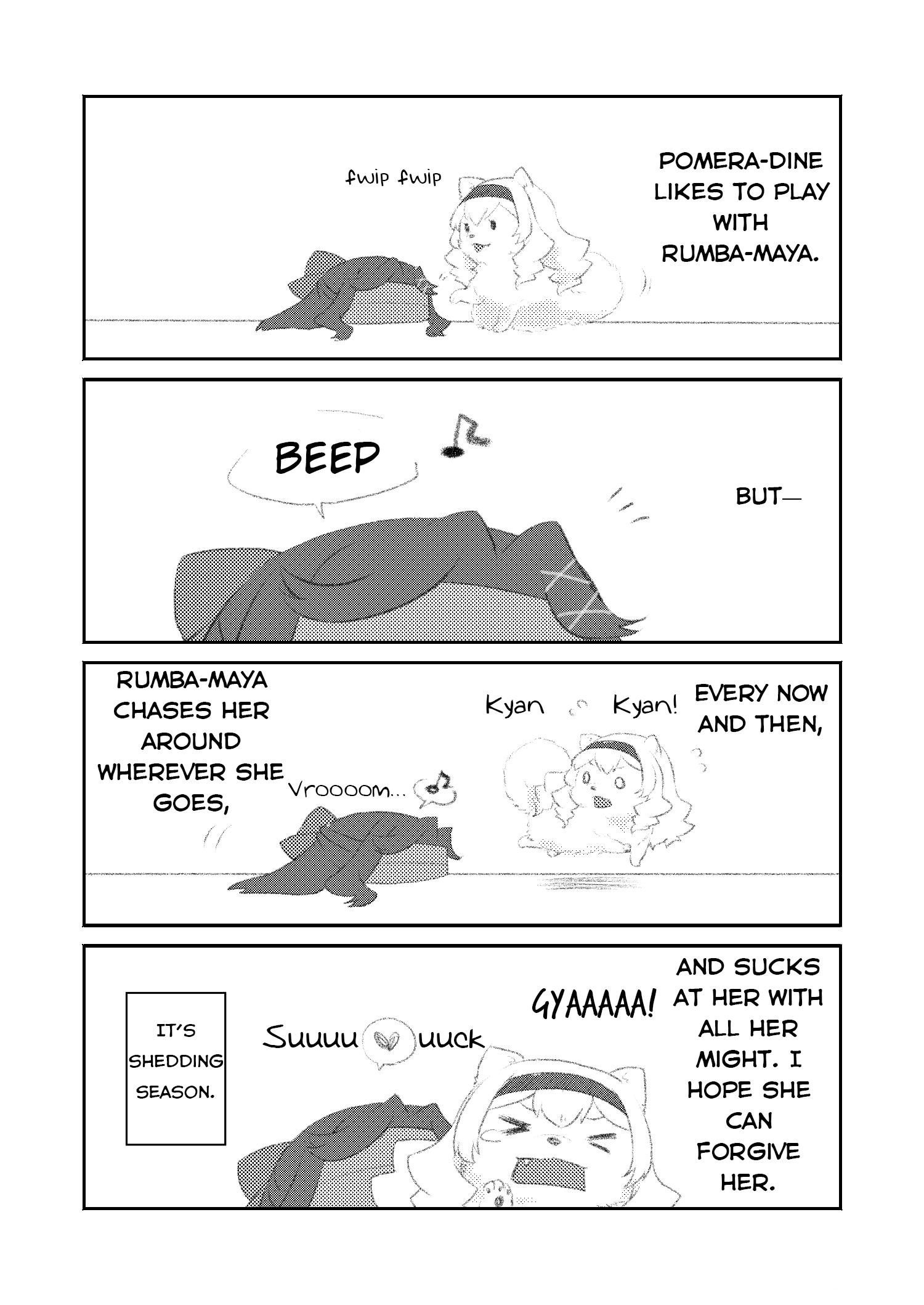 Maya And Claudine (Mayakuro) Short Comics Compilation - Chapter 49: Mayakuro, Roomba, And Dogs