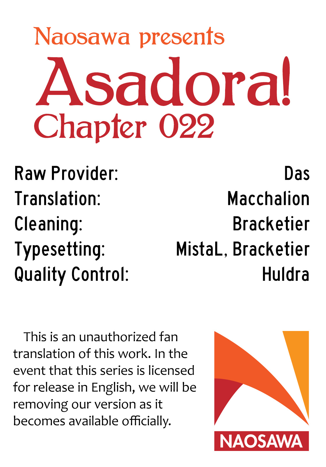 Asadora! - Vol.2 Chapter 22: Just A Fighter-Bomber