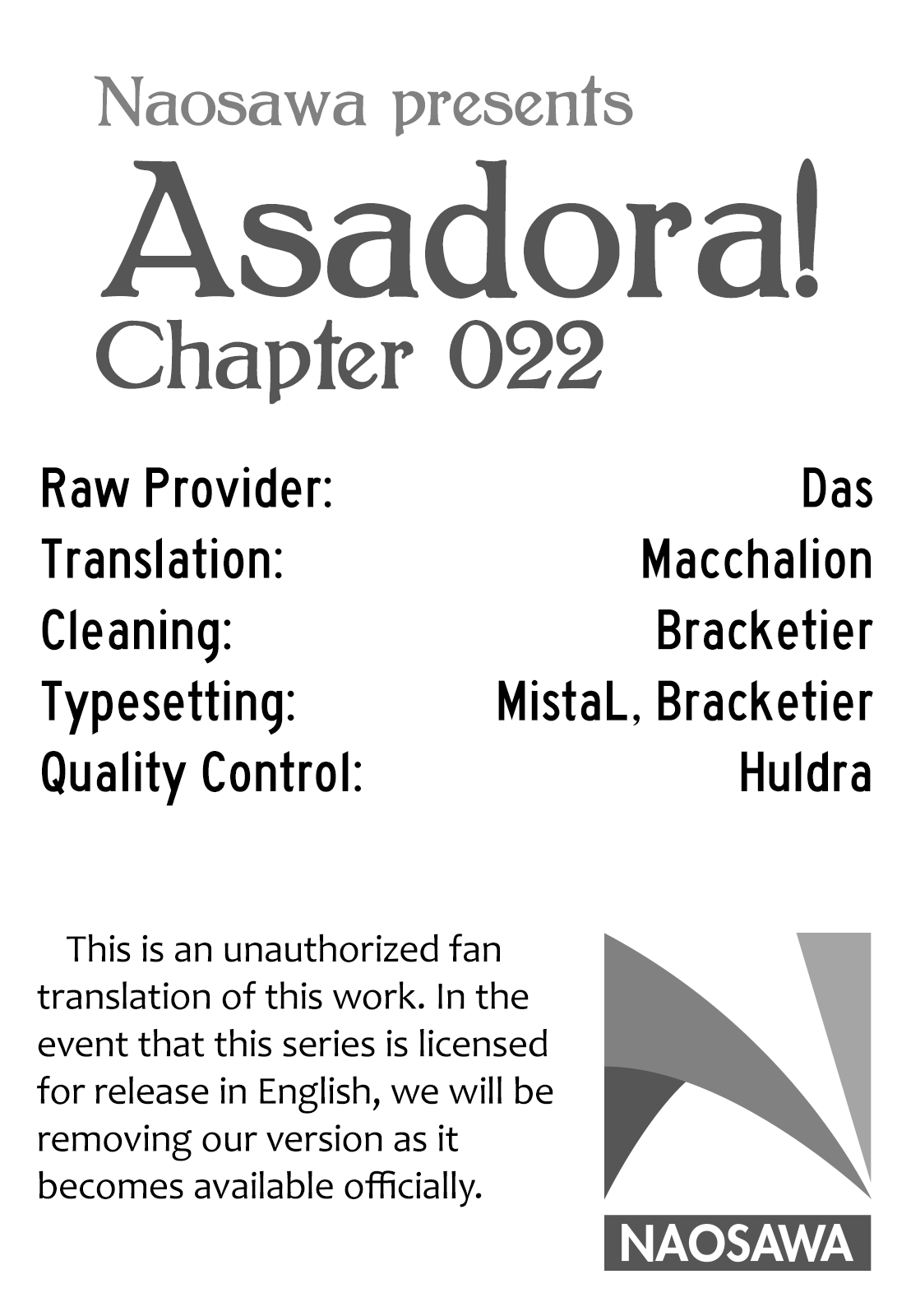 Asadora! - Vol.2 Chapter 22: Just A Fighter-Bomber