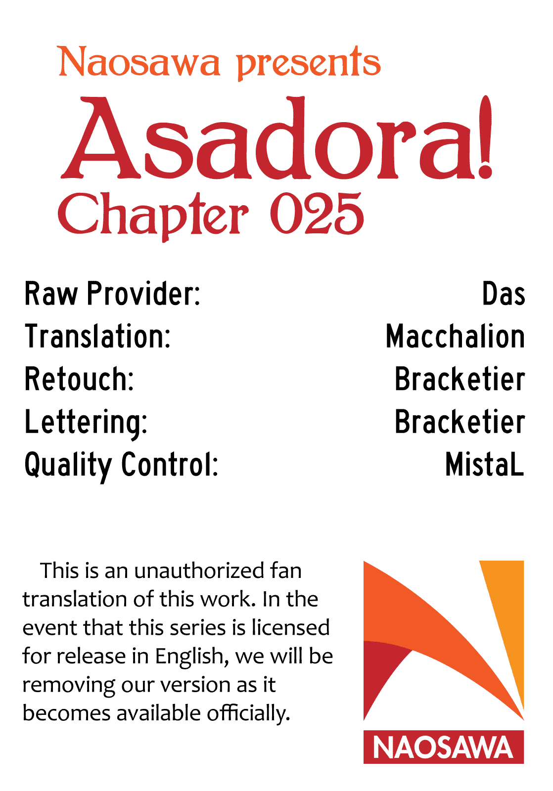 Asadora! - Vol.4 Chapter 25: Communication Breakdown