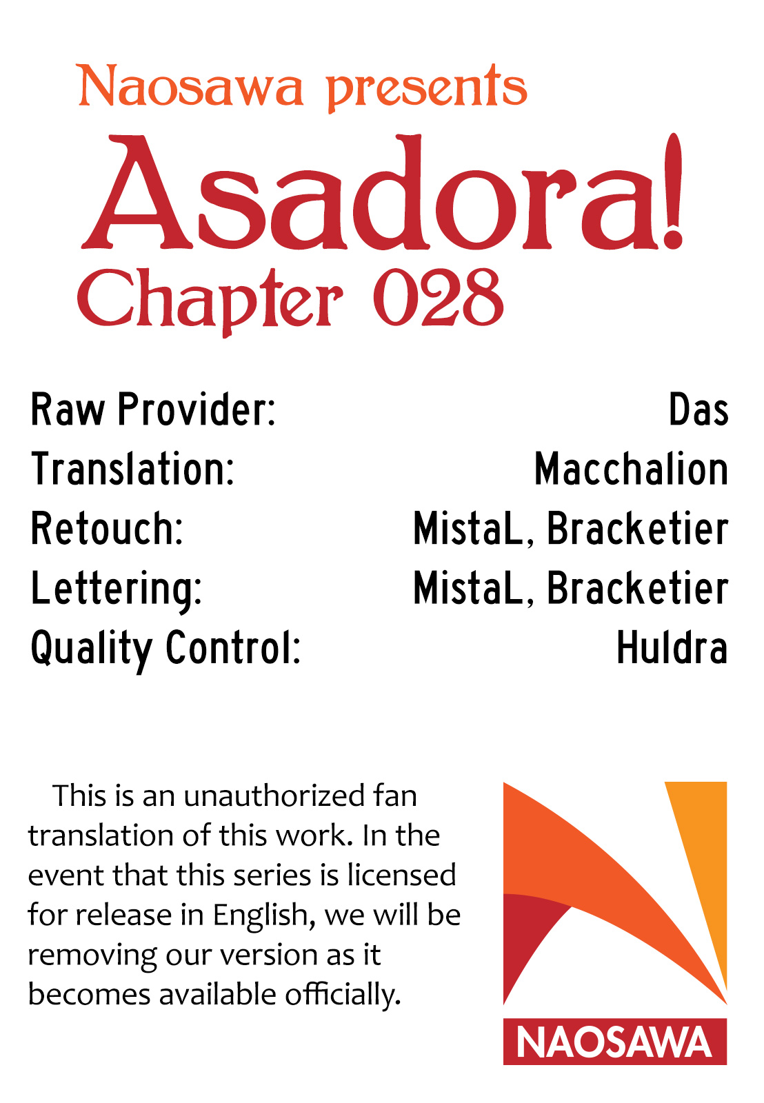 Asadora! - Vol.4 Chapter 28: Accident