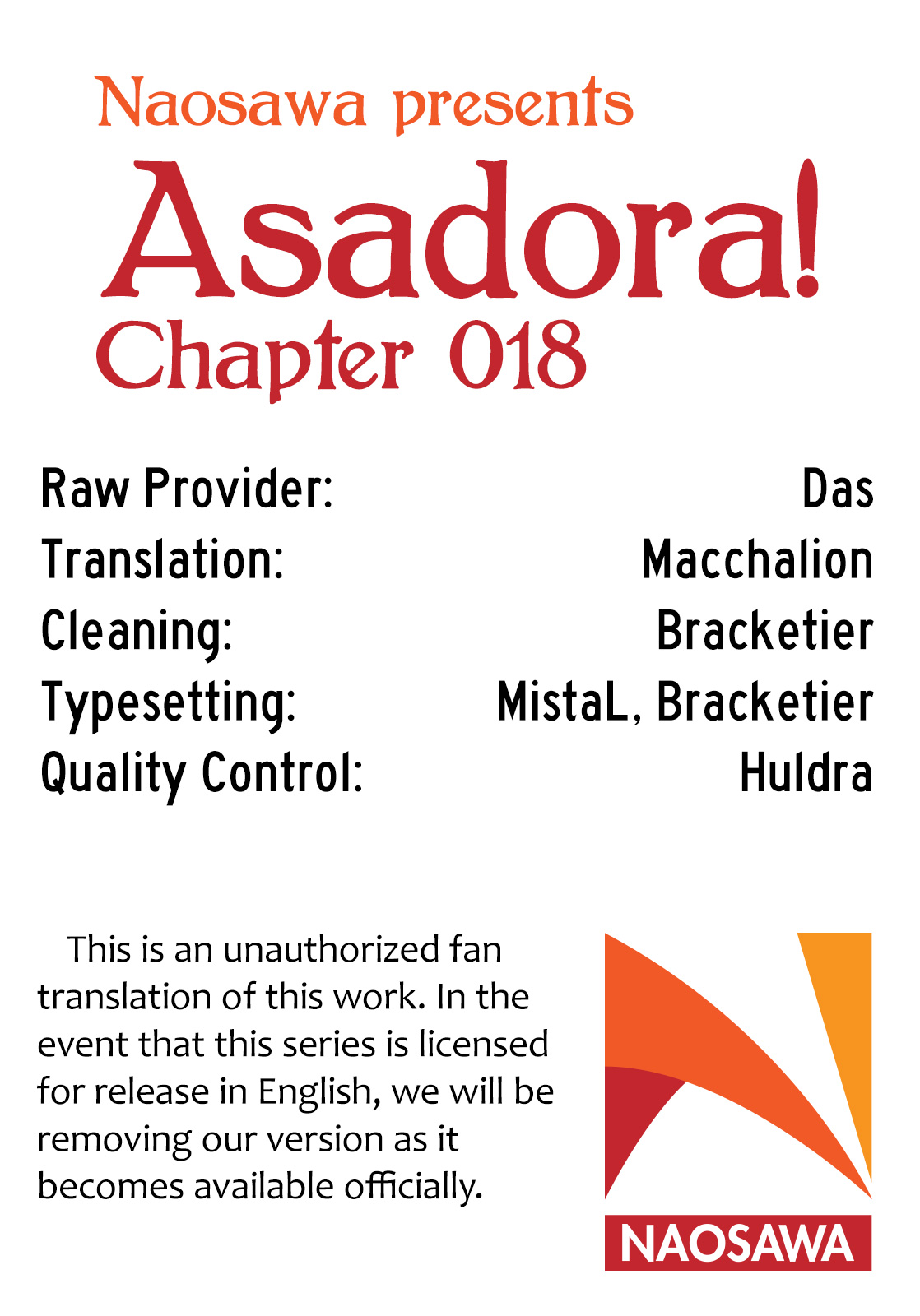 Asadora! - Vol.3 Chapter 18: Olympic Rings