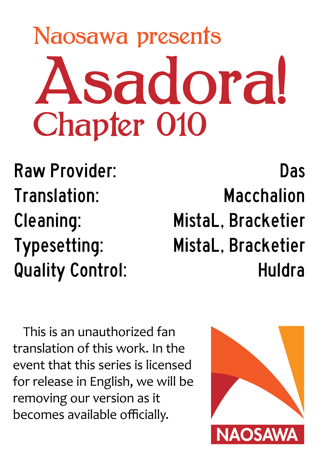 Asadora! - Vol.2 Chapter 10: Encounter