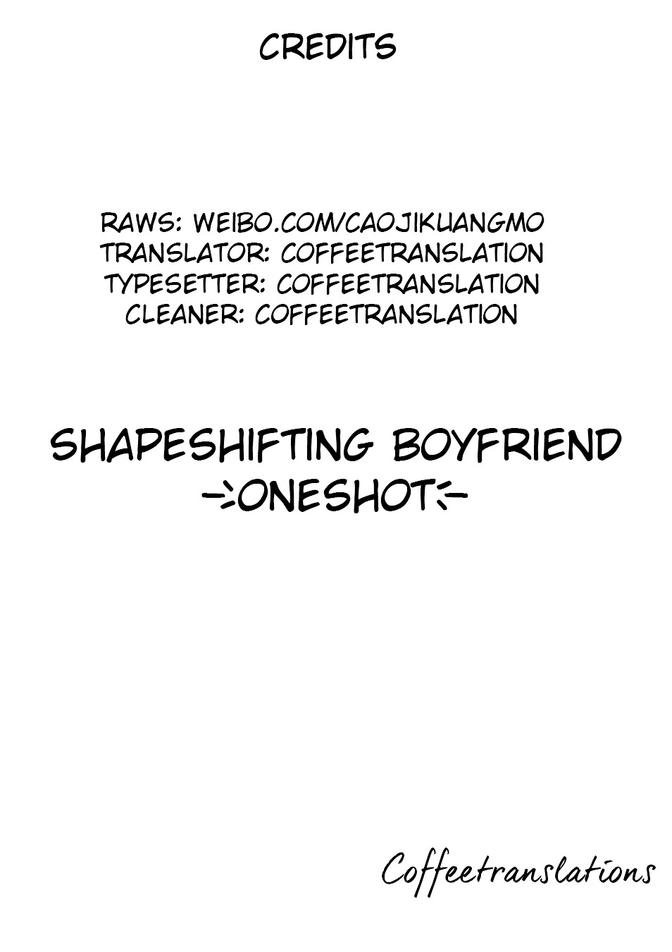 Shapeshifting Boyfriend - Chapter 1 : Oneshot