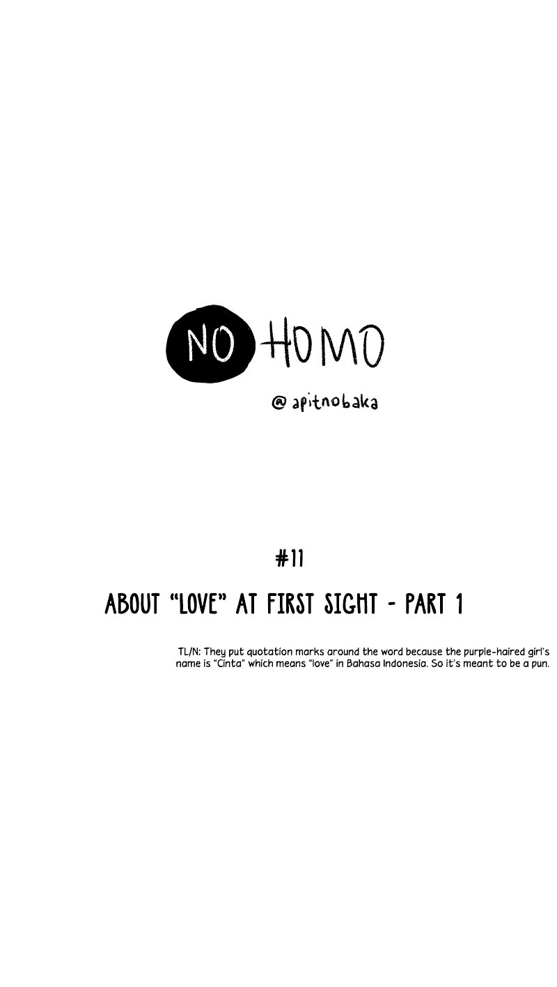 No Homo - Chapter 11.0 : About "Love" At First Sight - Part 1