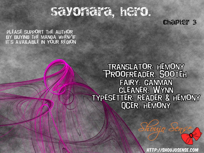 Sayonara, Hero. - Chapter 3