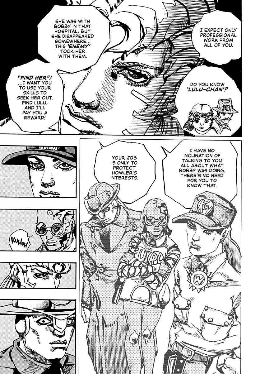 Jojo's Bizarre Adventure Part 9 - The Jojolands - Chapter 21: Howler Co. Impropriety Suspicions