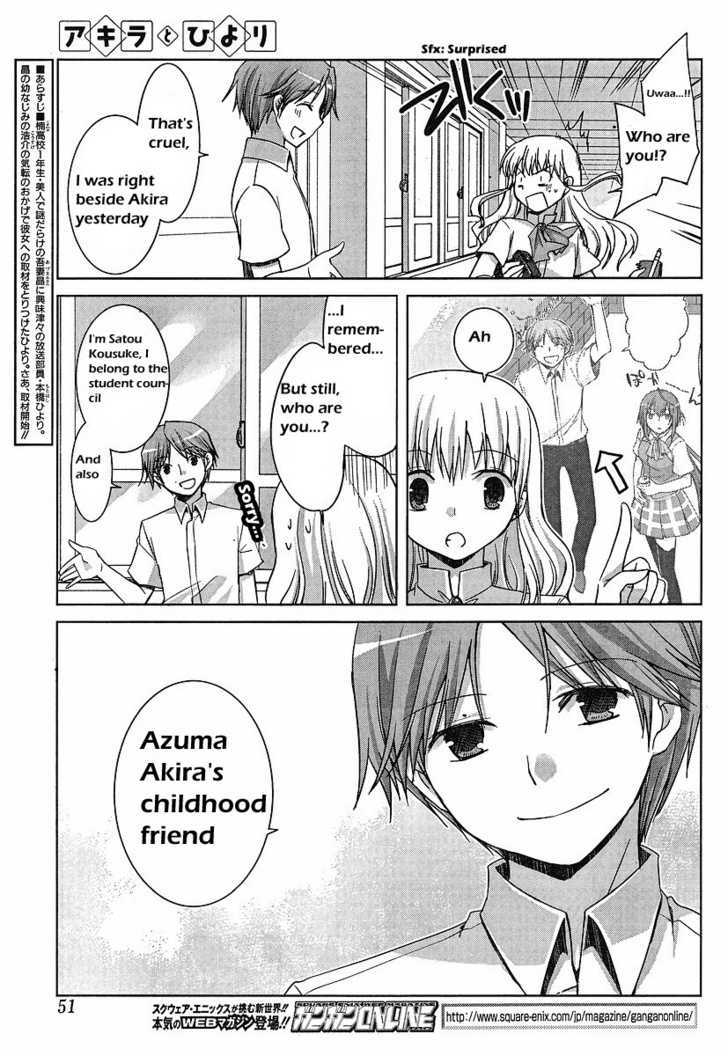 Akira To Hiyori - Vol.1 Chapter 2 : During Azuma Akria's Coverage!!