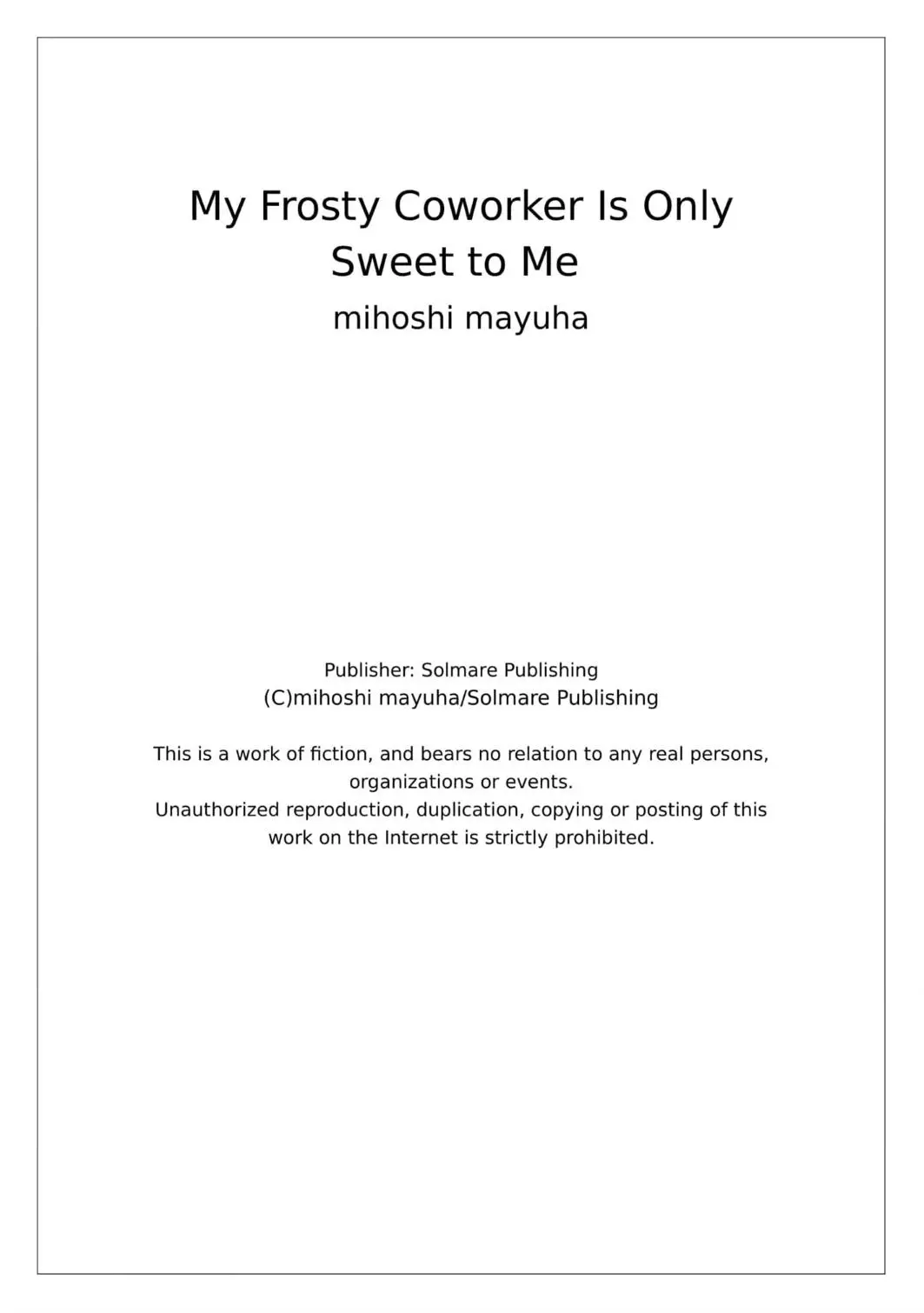 My Frosty Coworker Is Only Sweet To Me - Chapter 8