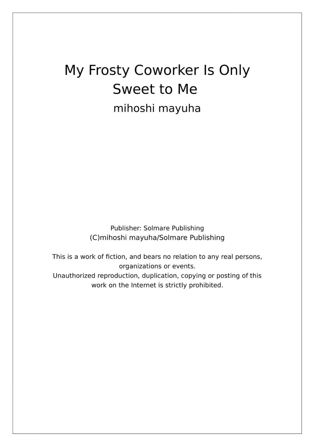 My Frosty Coworker Is Only Sweet To Me - Chapter 9