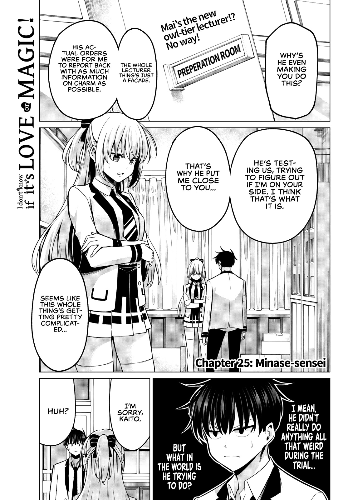 I Don't Know If It's Love Or Magic! - Chapter 25: Minase-Sensei