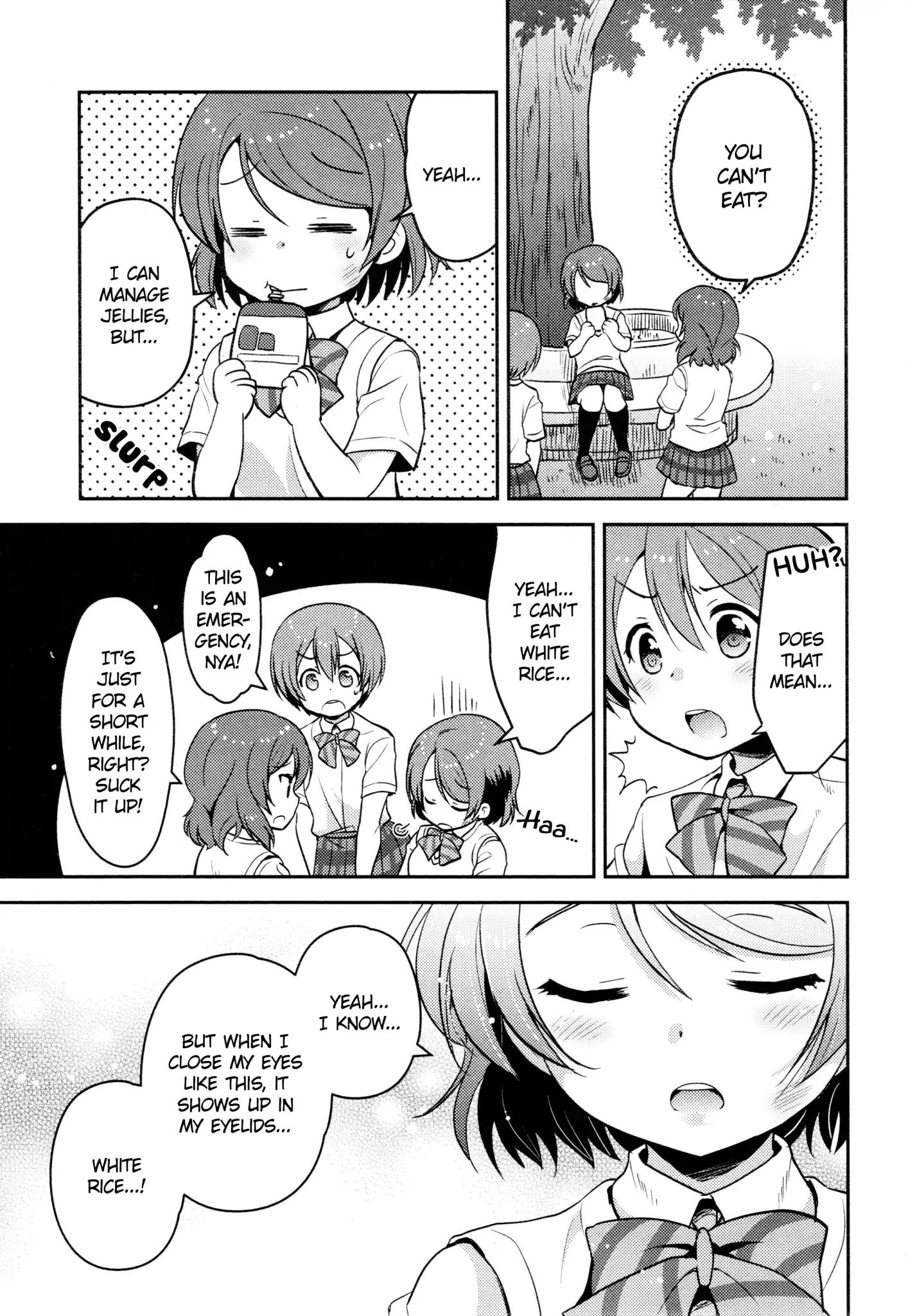 Love Live! Comic Anthology Μ's Precious Days - Chapter:  I Want To Eat ☆ White Rice. (Hinata Nonoka)