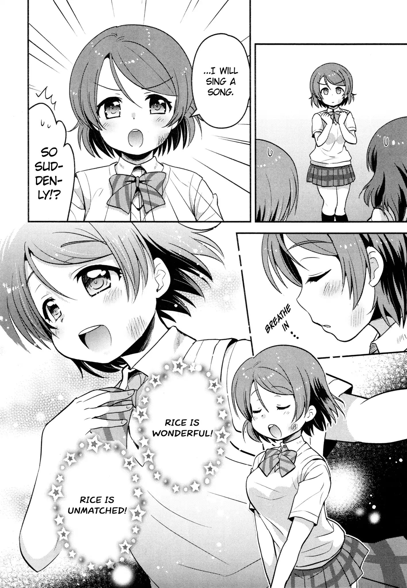 Love Live! Comic Anthology Μ's Precious Days - Chapter:  I Want To Eat ☆ White Rice. (Hinata Nonoka)