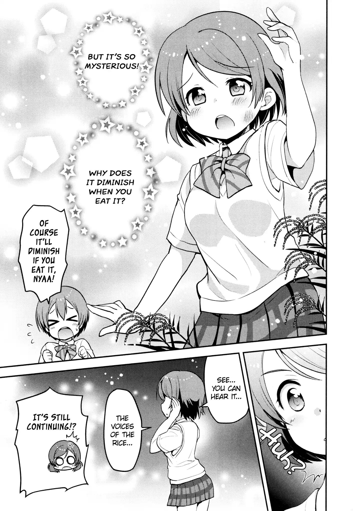 Love Live! Comic Anthology Μ's Precious Days - Chapter:  I Want To Eat ☆ White Rice. (Hinata Nonoka)