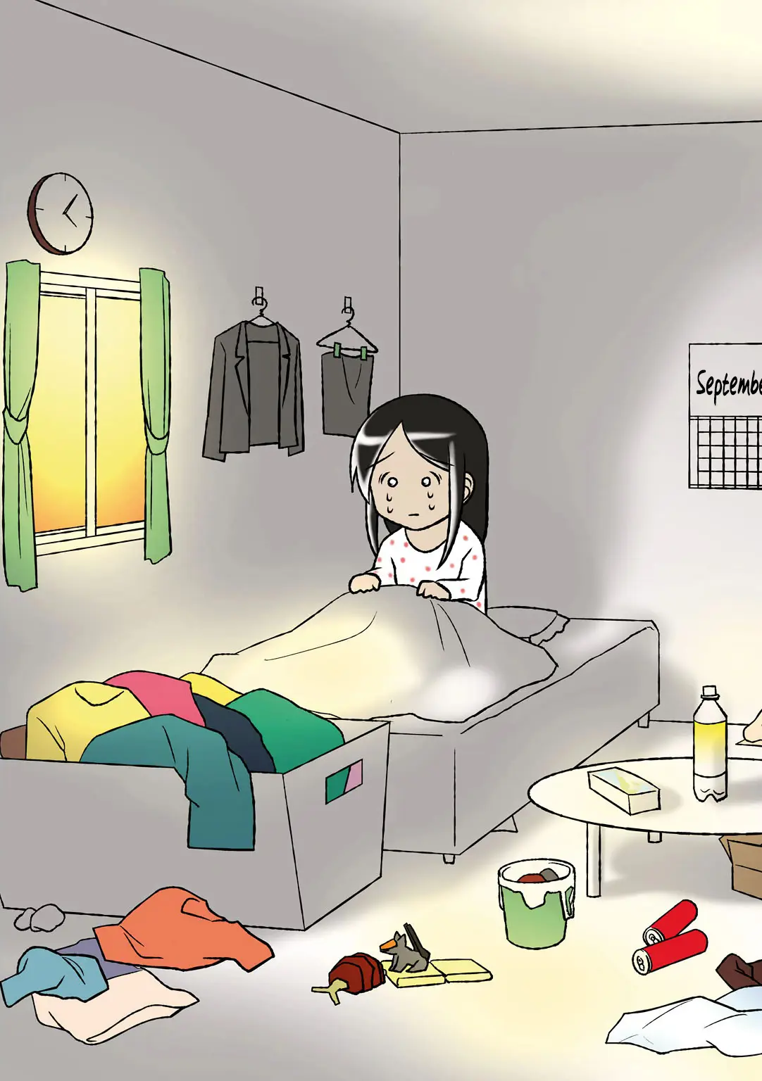 Hitorigurashi No Ol Wo Egakimashita - Vol.1 Chapter 21: Day 21 Office Lady Who Lives Alone Went To Sleep Early, Wanting To Spend  This Weekend Meaningfully For Sure, But When She Woke Up, It Was Already Evening.