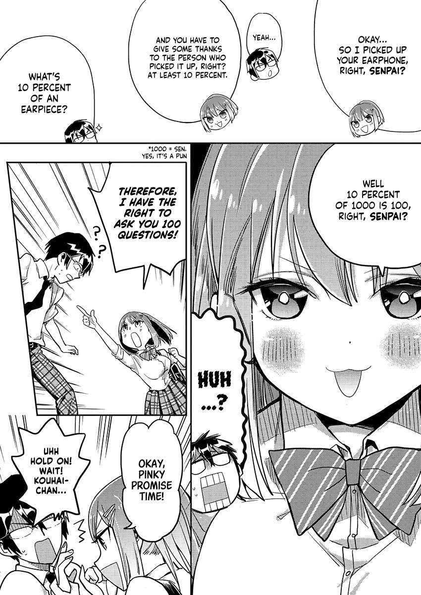 Watashi No Shiranai Senpai No 100 Ko No Koto - Chapter 1: What's Your Line Account, Senpai?