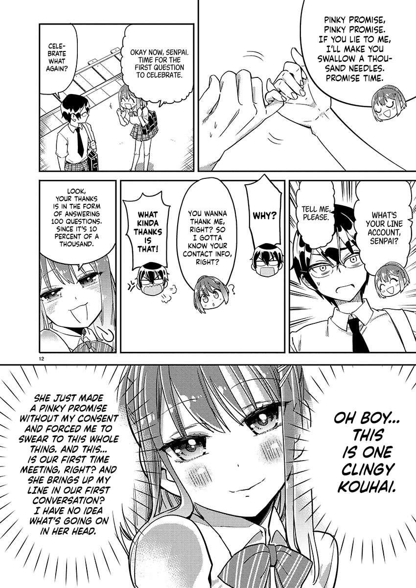 Watashi No Shiranai Senpai No 100 Ko No Koto - Chapter 1: What's Your Line Account, Senpai?