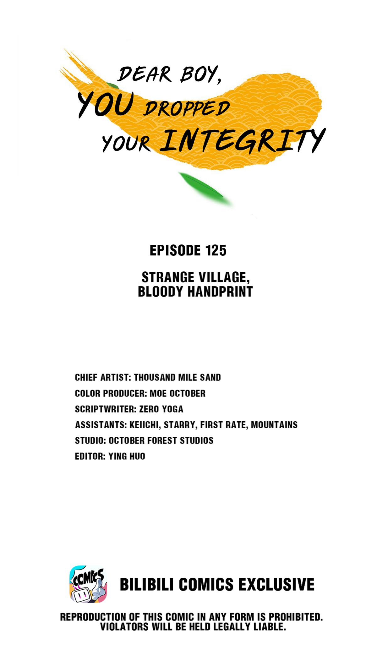 Dear Boy, You Dropped Your Integrity - Chapter 141: Strange Village, Bloody Handprint