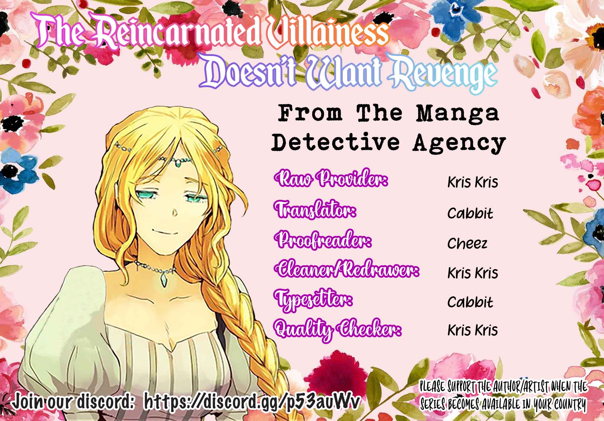 The Reincarnated Villainess Doesn't Want Revenge - Chapter 2